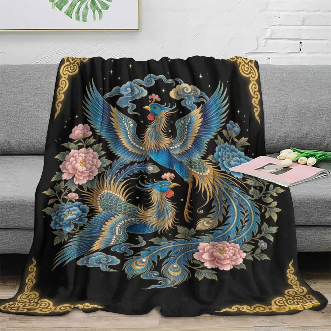 Artistic Phoenix Print Fleece Blanket