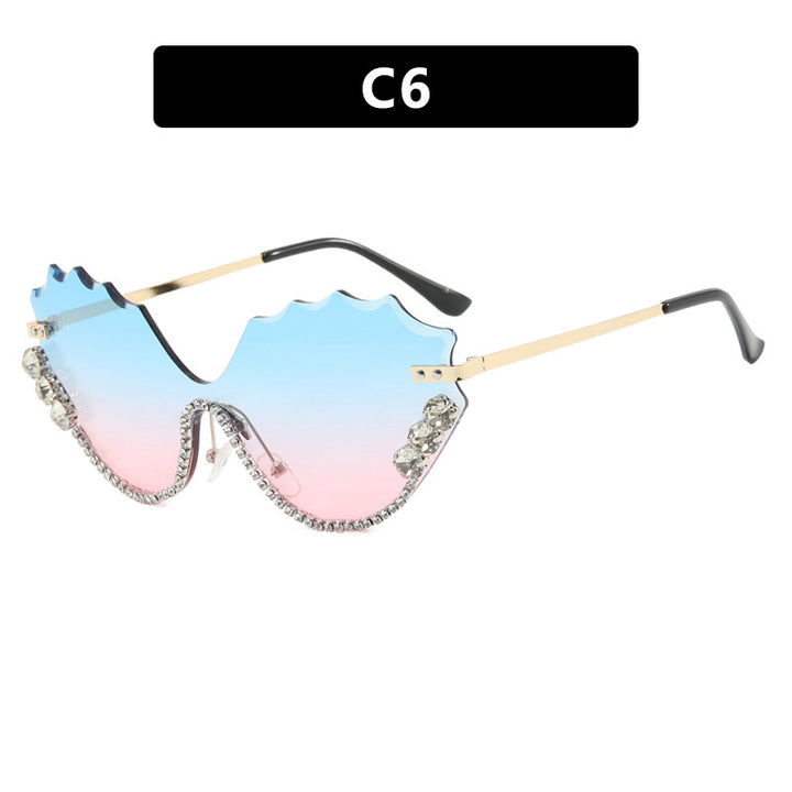 Women's extravagant sunglasses with sparkling accent and unique design Bowlift