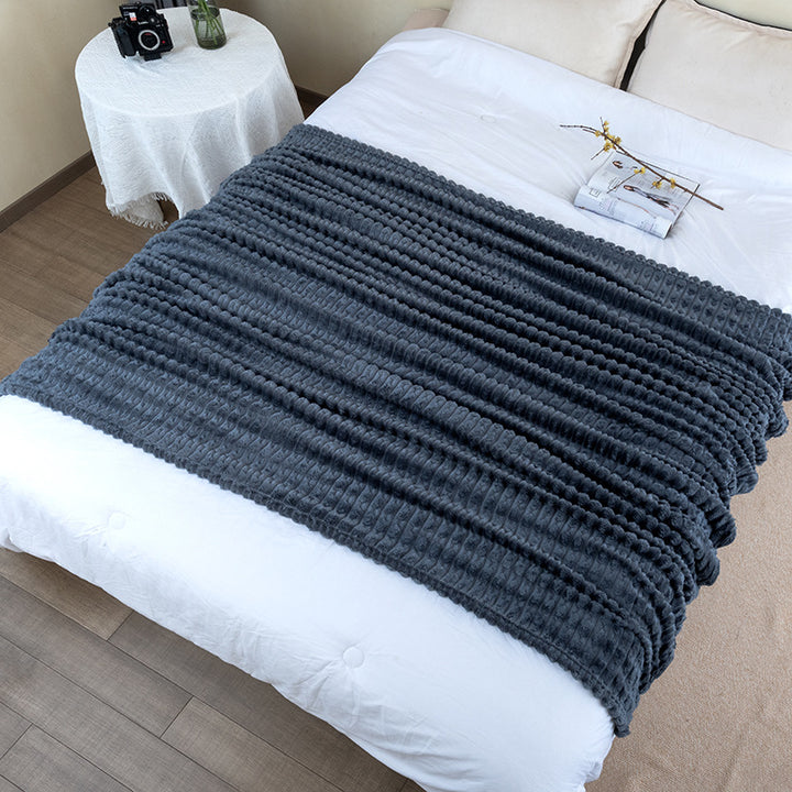 Women's extra warm and luxurious cuddly blanket with textured design Bowlift