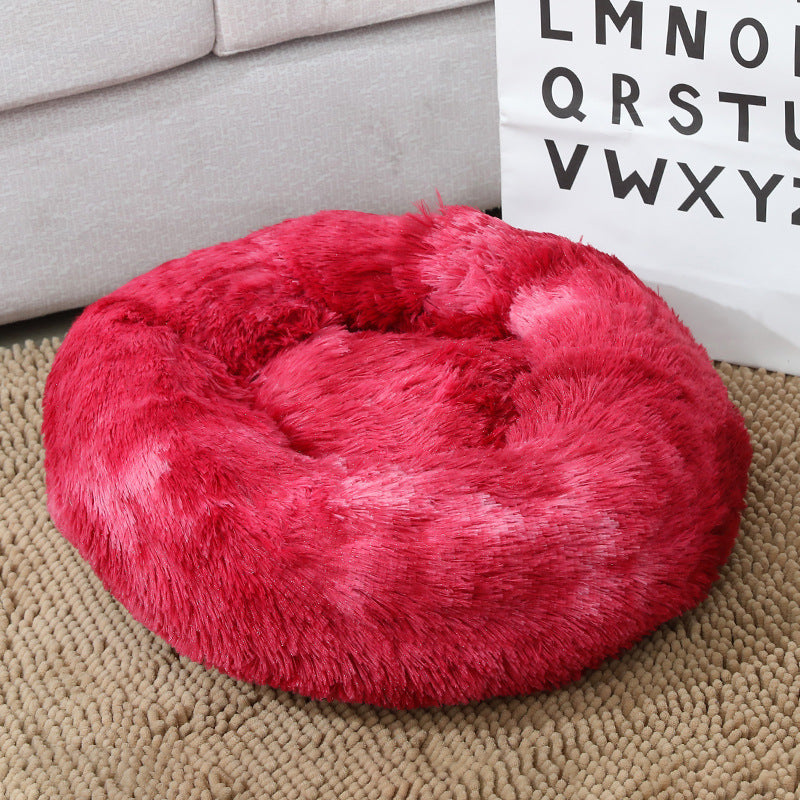 Women Round Plush Pet Bed Bowlift