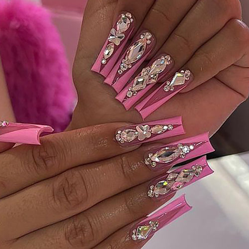 Decorative 3D Butterfly Press-On Nails Bowlift