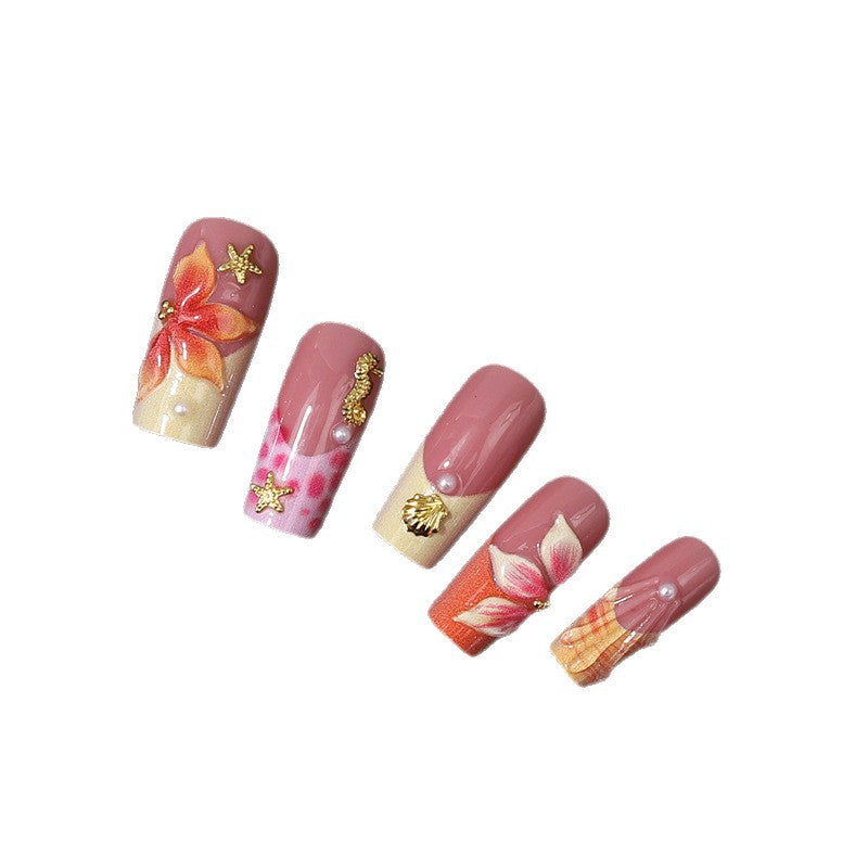 Gourmet Floral Artistic Press-On Nail Tips Bowlift