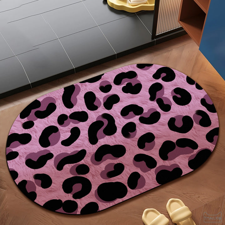 Decorative Leopard Print Bath Mat