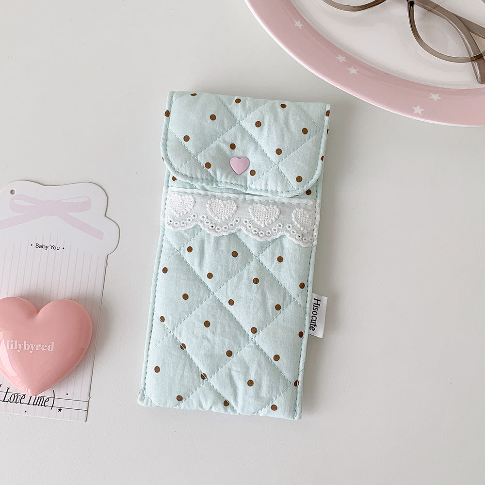 Quilted Heart Detail Pencil Case Bowlift