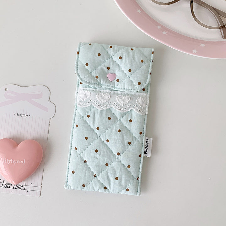 Quilted Heart Detail Pencil Case Bowlift