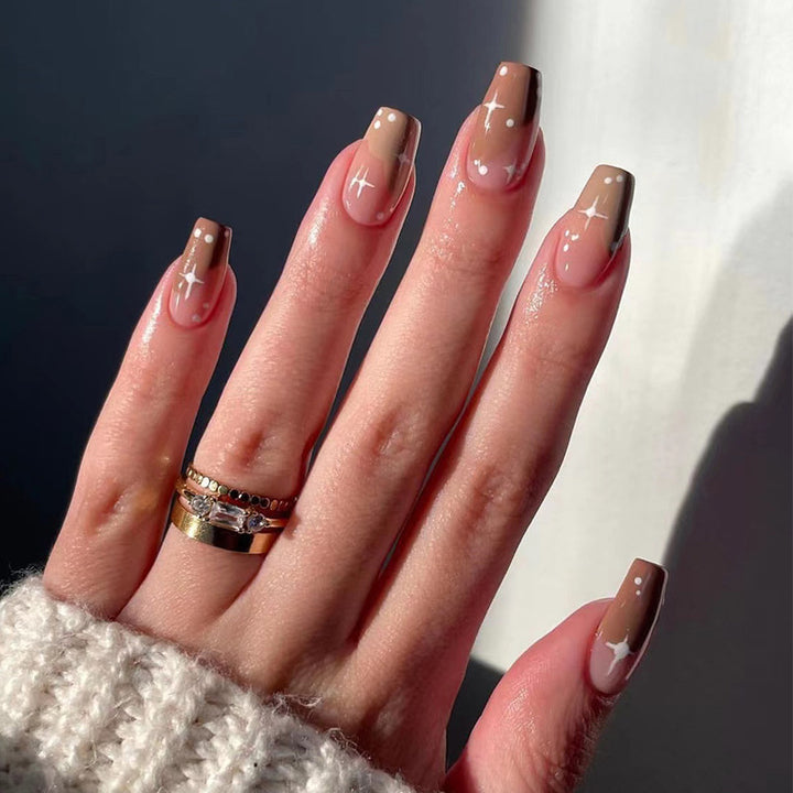 Artful Nail Extensions with Modern Color Design Bowlift