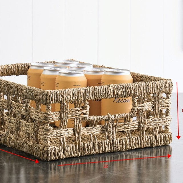 Rustic Woven Storage Basket Bowlift