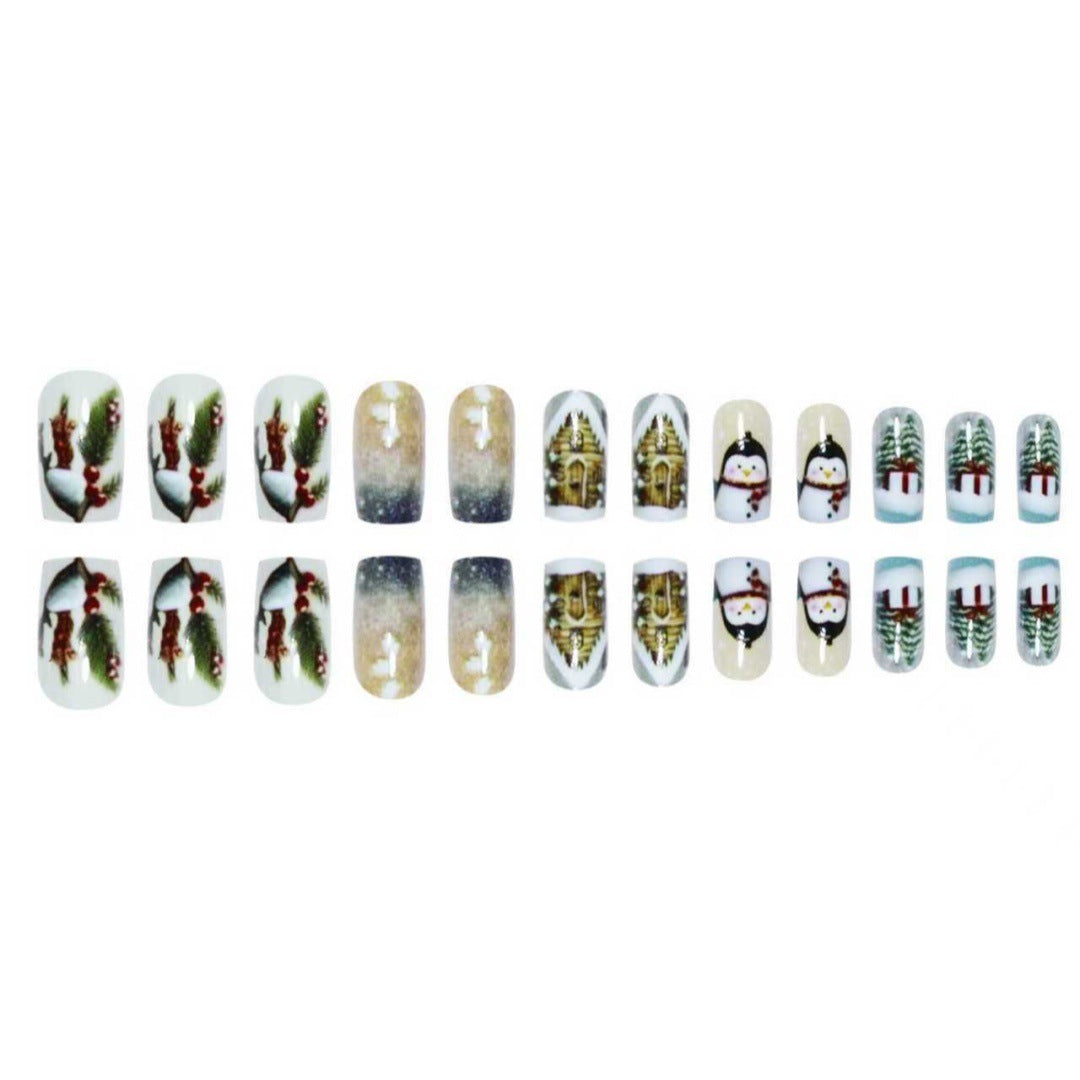 Winter-Themed Decorative Nail Art Bowlift
