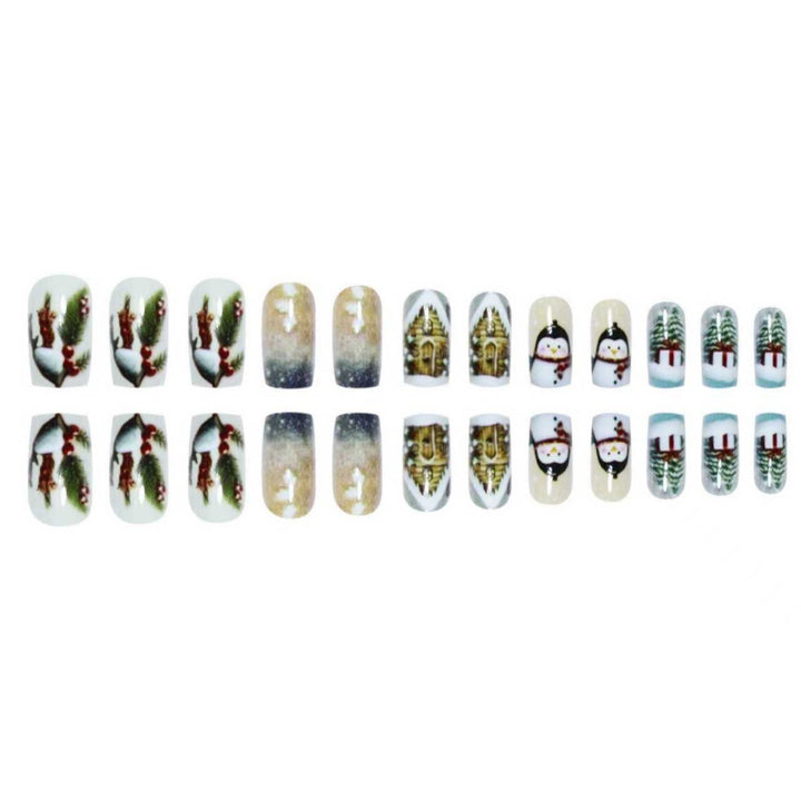 Winter-Themed Decorative Nail Art Bowlift