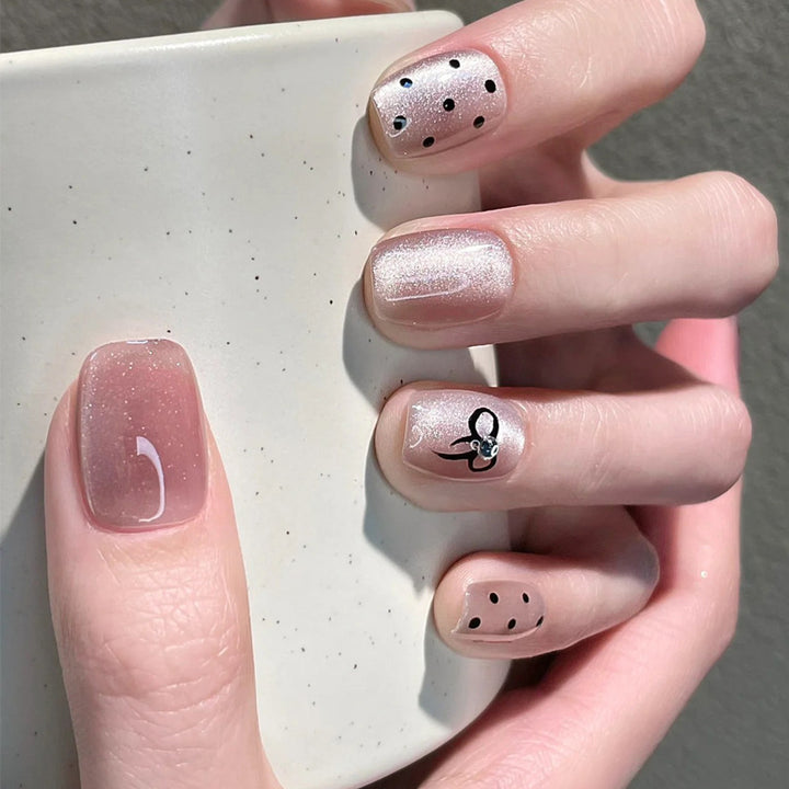 High-Gloss Gel Press-On Nails Bowlift