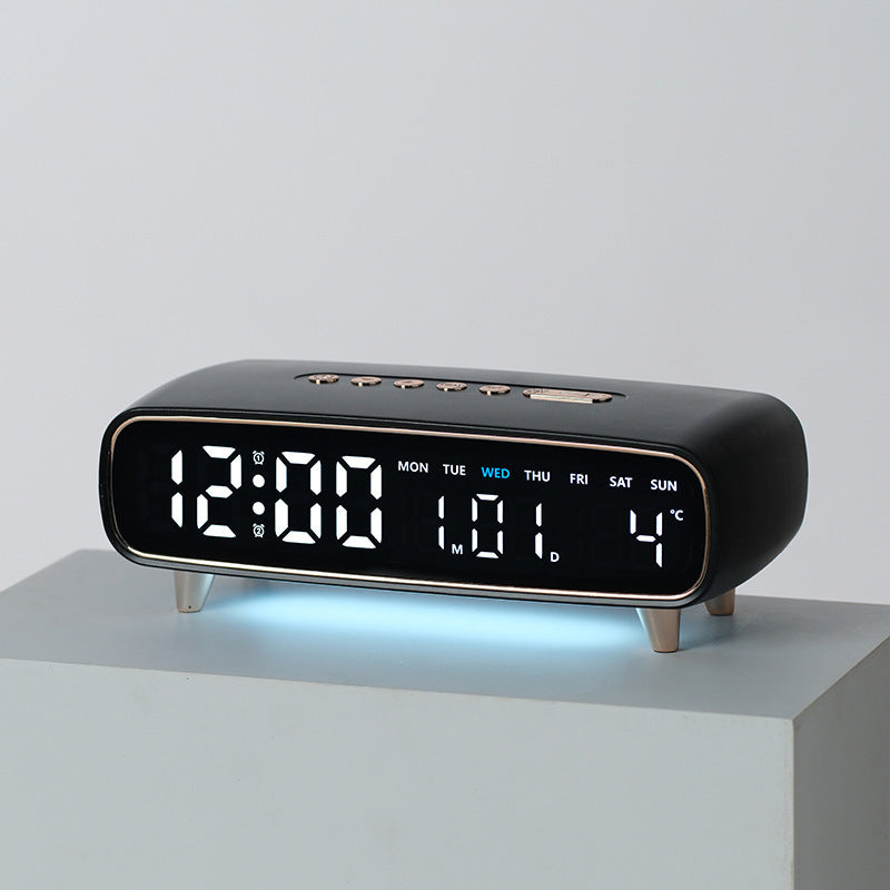 Digital radio alarm clock with temperature and date display Bowlift