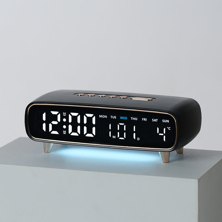 Digital radio alarm clock with temperature and date display Bowlift