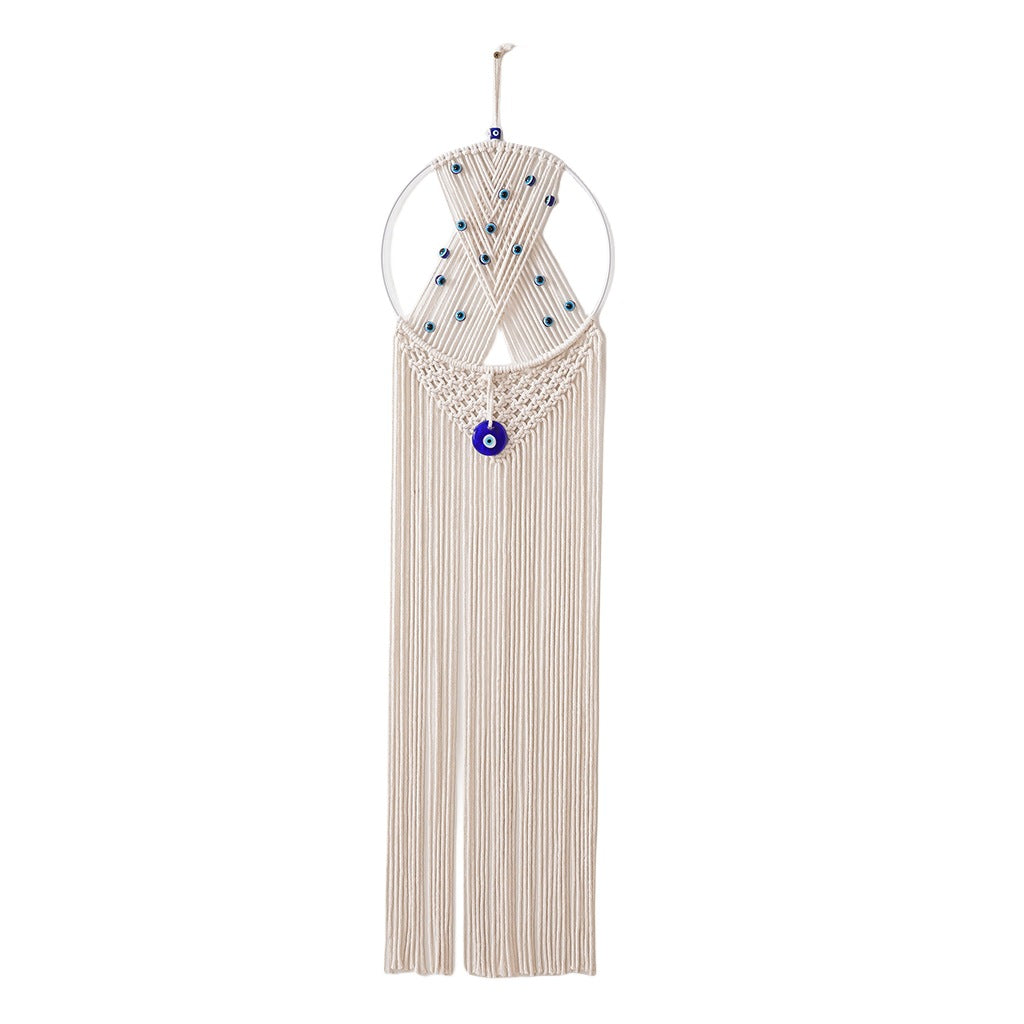 Macramé Decorative Wall Hanging with Circular Ring Bowlift
