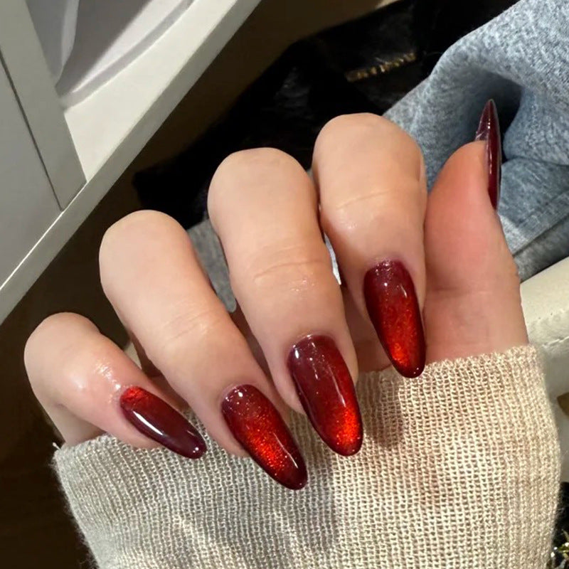 Glossy Decorative Press-On Nails Set Bowlift