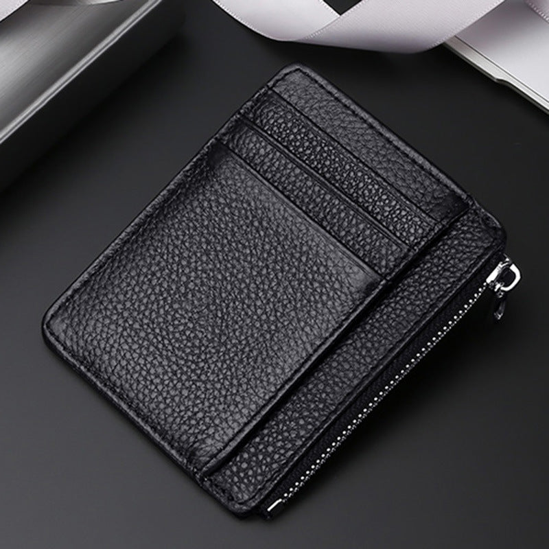 Premium Leather Zip-Around Card Case Bowlift