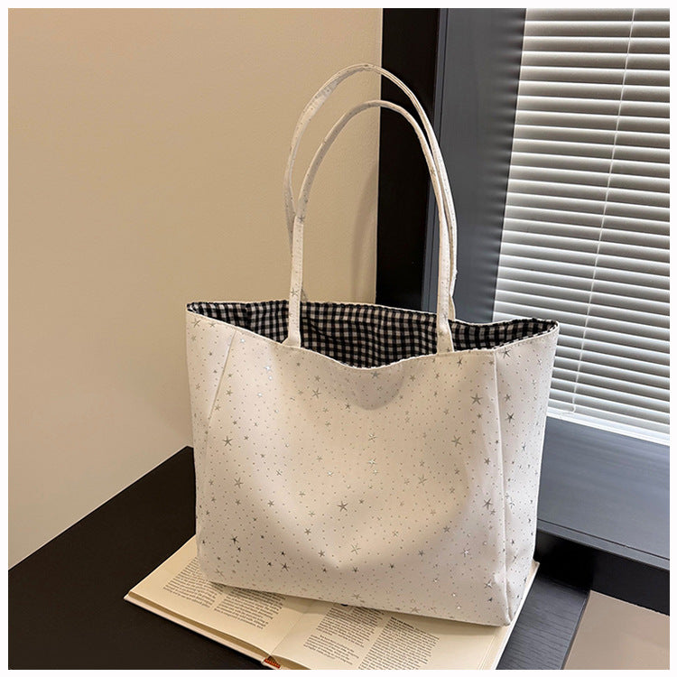Stylish Star-Patterned Tote Bag Bowlift