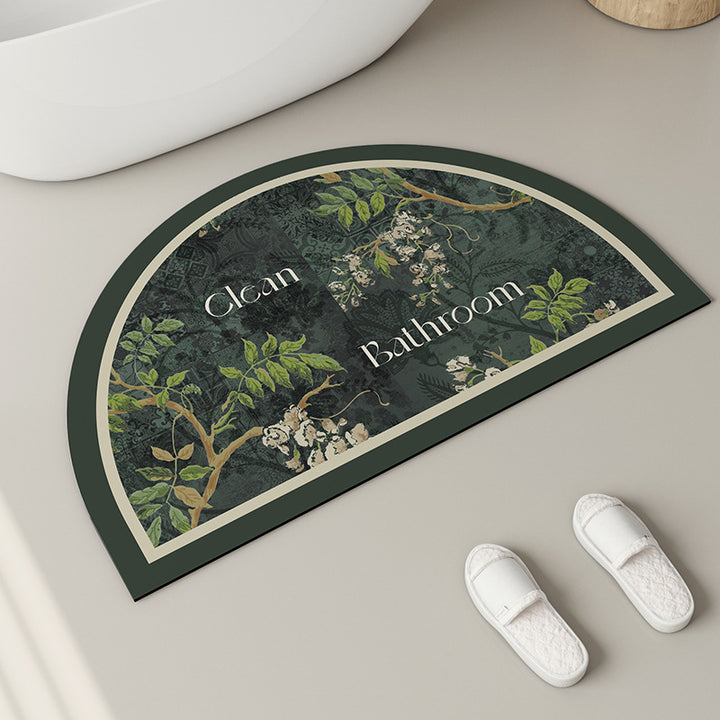 Stylish Floral Bathroom Mat Bowlift