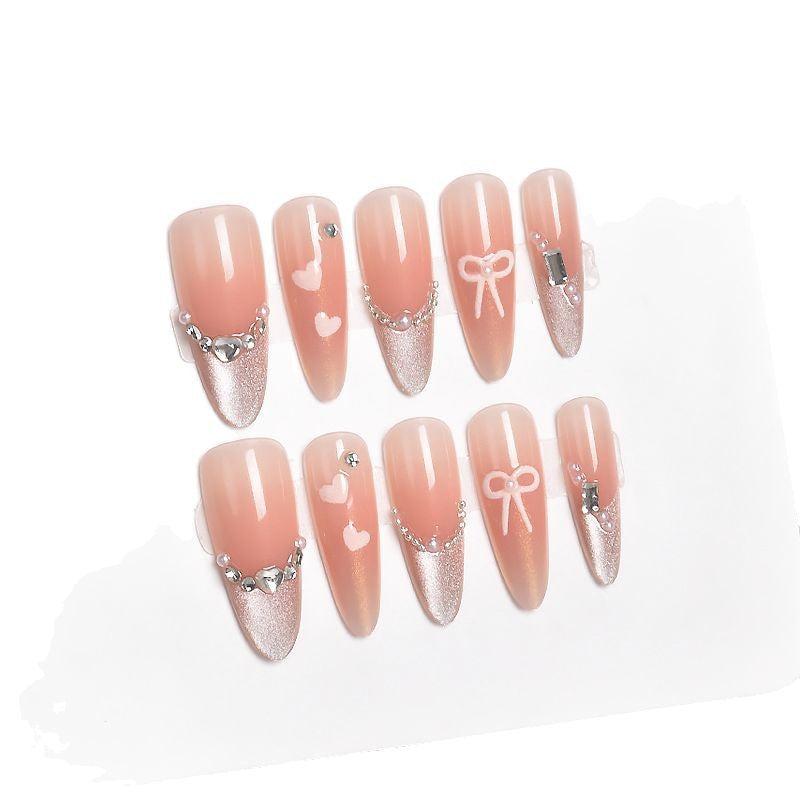 Artistic Floral-Embellished Press-On Nail Art Bowlift