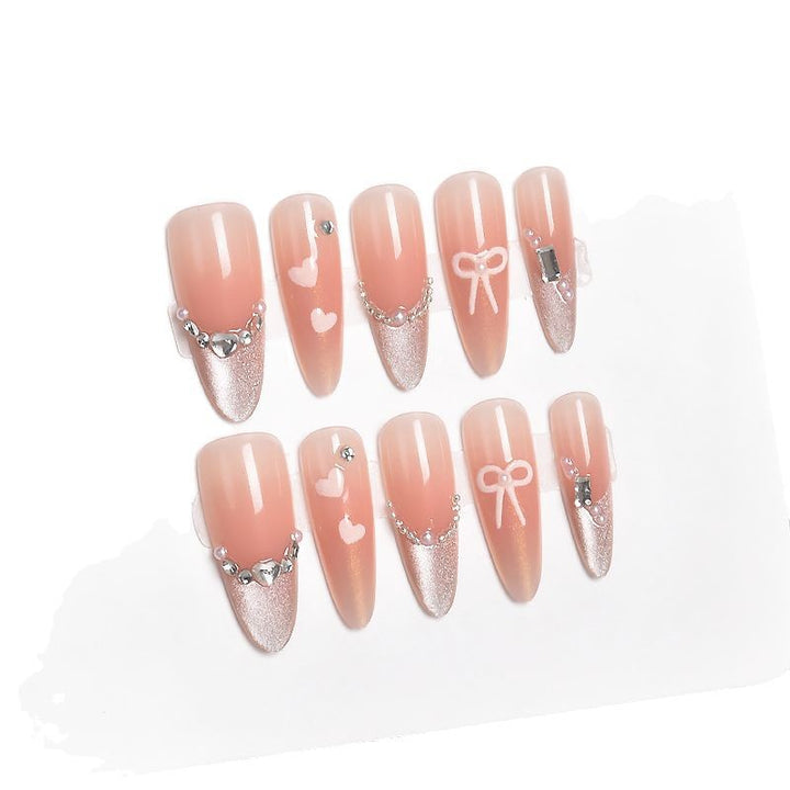 Artistic Floral-Embellished Press-On Nail Art Bowlift