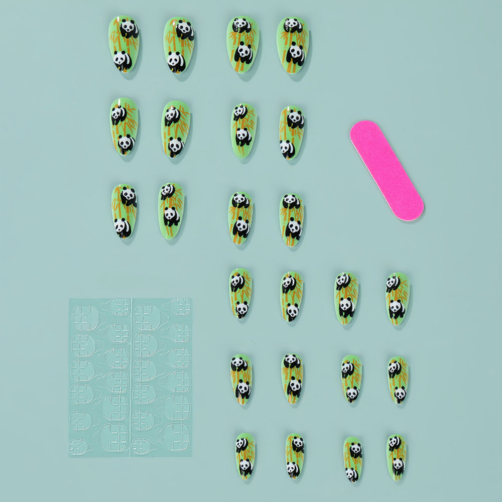 Nail art with cute panda design Bowlift