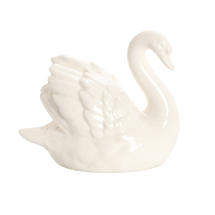 Elegant ceramic swan figure Bowlift