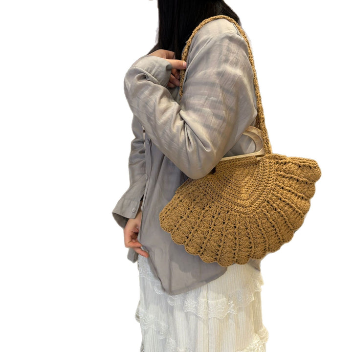 Hand-knotted Shoulder Bag Made of Cotton Bowlift