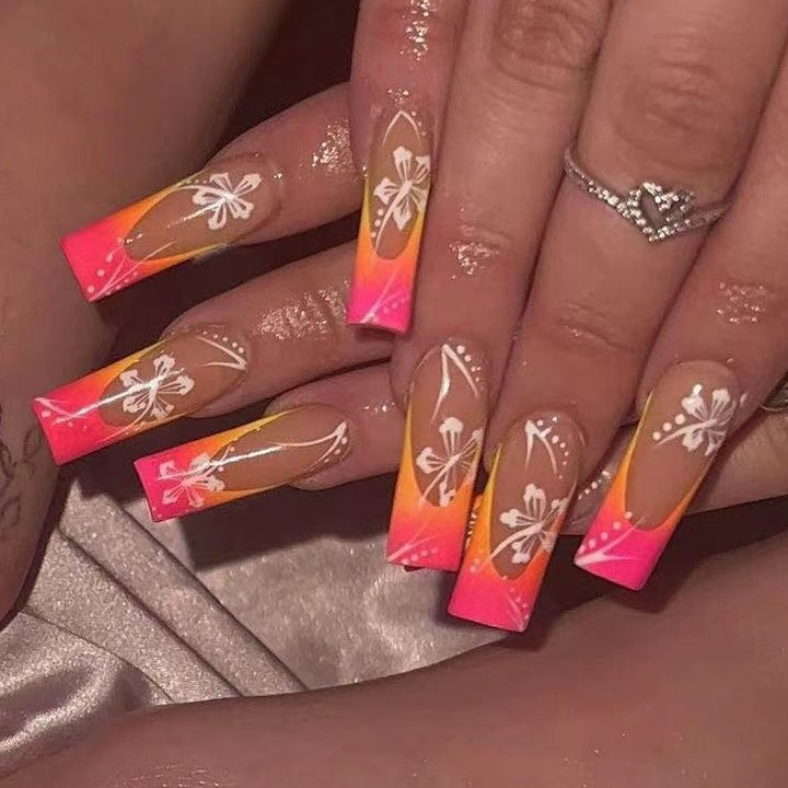 Ornate Butterfly-Inspired Acrylic Nail Extensions Bowlift