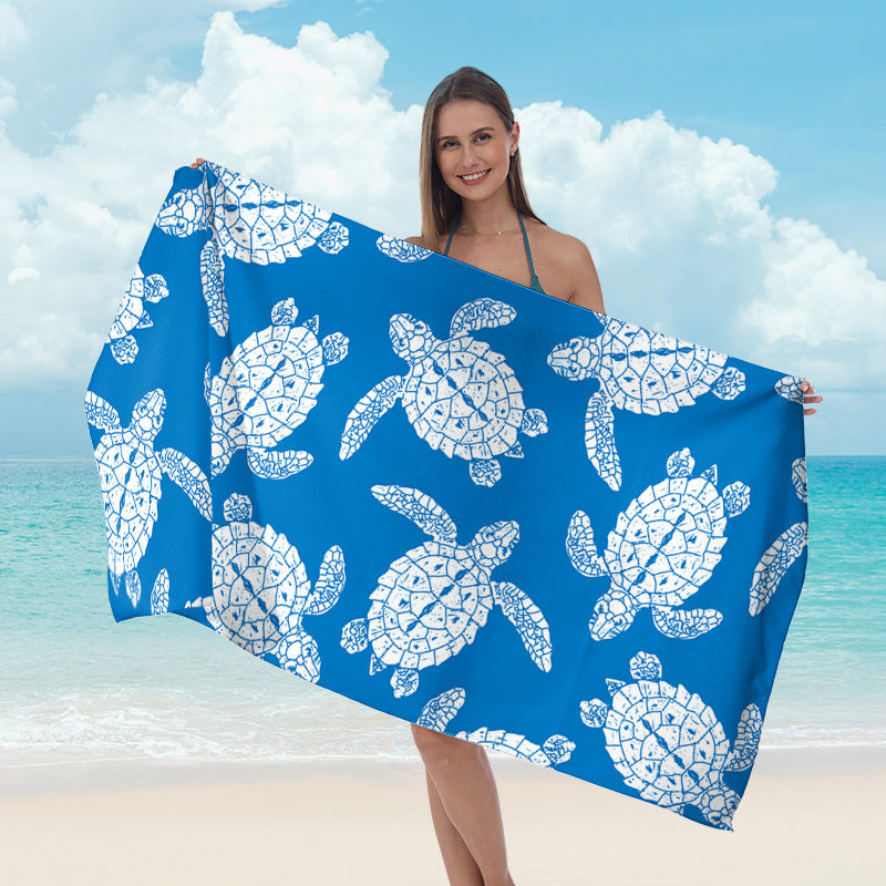 Beach towel with maritime star pattern Bowlift