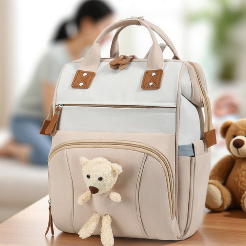 Cute Bear-Themed Diaper Backpack Bowlift