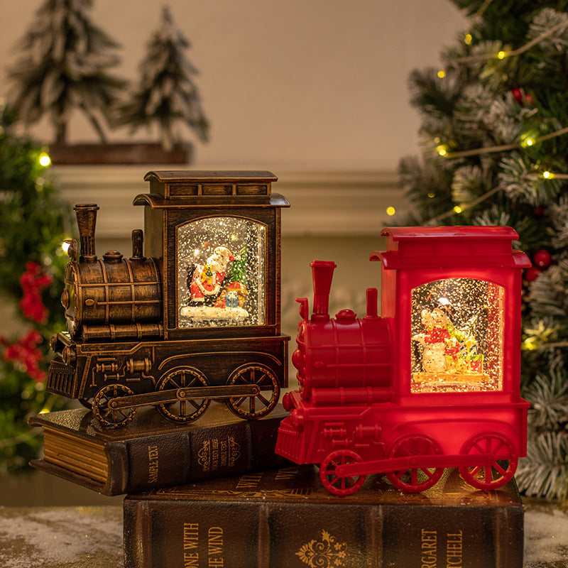 Musical Snow Globe Train Decoration