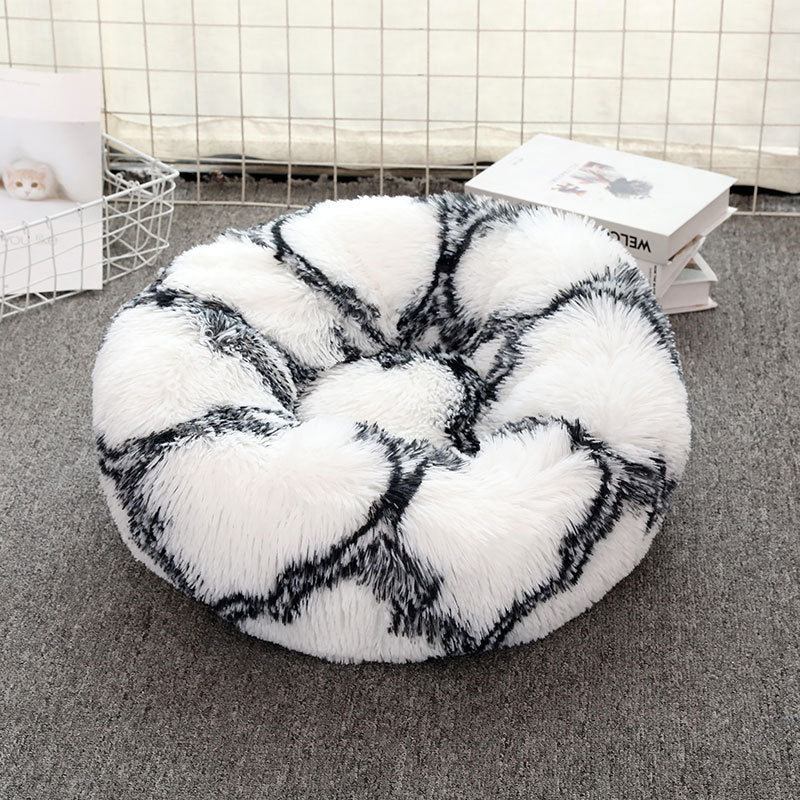 Women Round Plush Pet Bed Bowlift