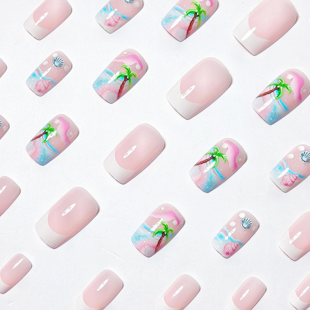 Tropical Ocean-Themed Nail Art Bowlift