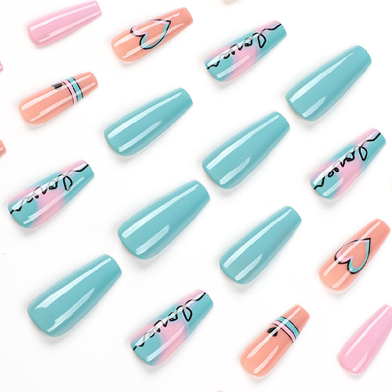 Artful acrylic nails in modern design with creative colors Bowlift
