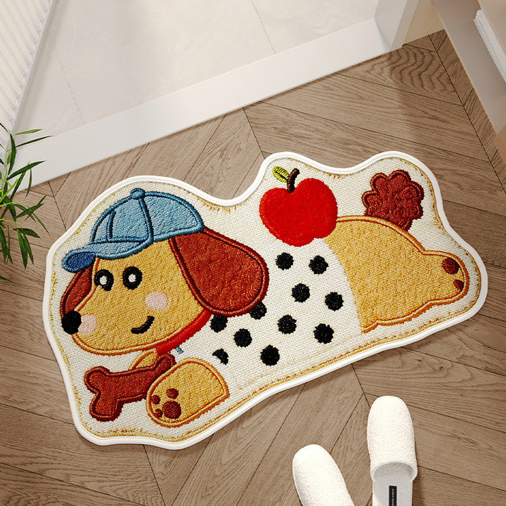 Adorable Dog-Themed Area Mat Bowlift