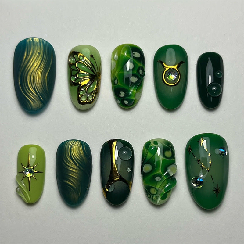 Thematic Underwater Nail Art Press-On Set Bowlift