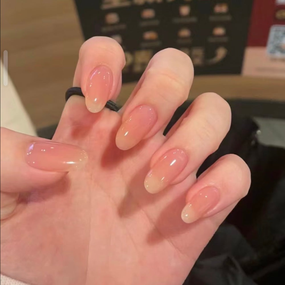 Natural Glossy Press-On Nails Bowlift