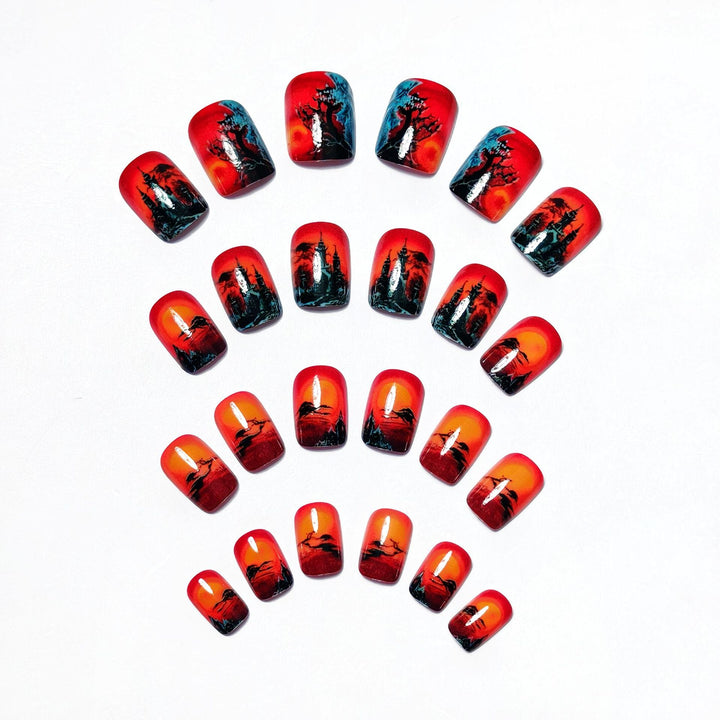 Creative Halloween Design Artificial Nails Bowlift
