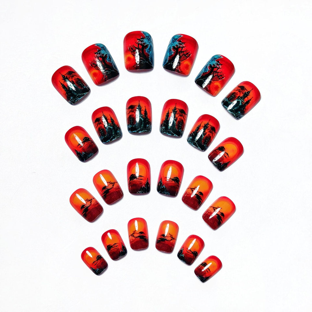Artistic Halloween Nail Art Bowlift