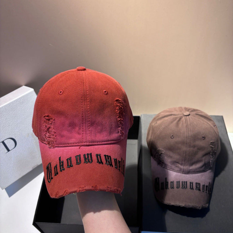Men's Distressed Graphic Baseball Cap Bowlift
