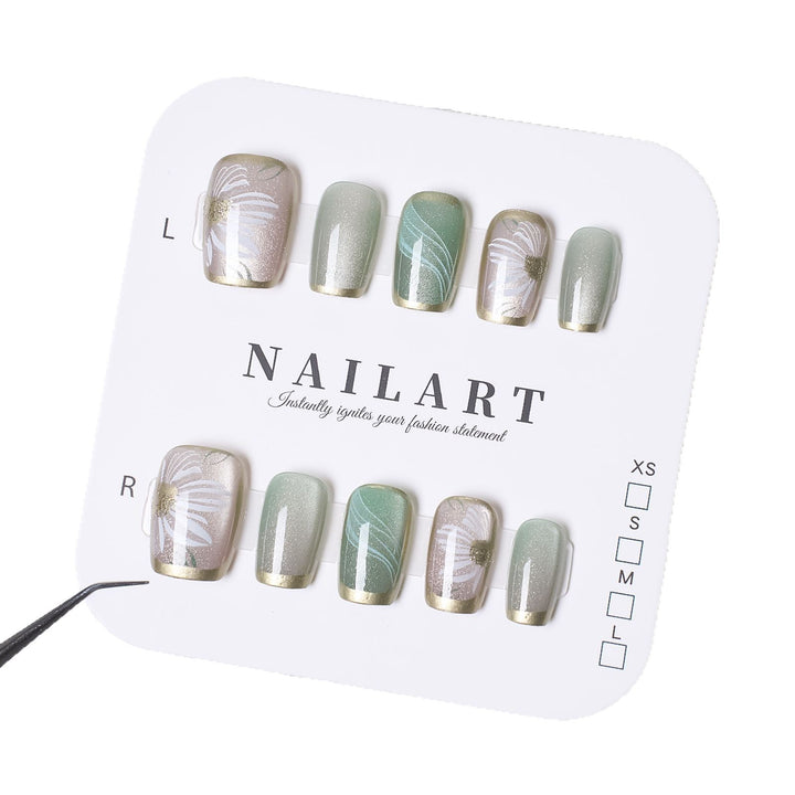 Luxury Ombre Leopard Print Press-On Nail Set Bowlift