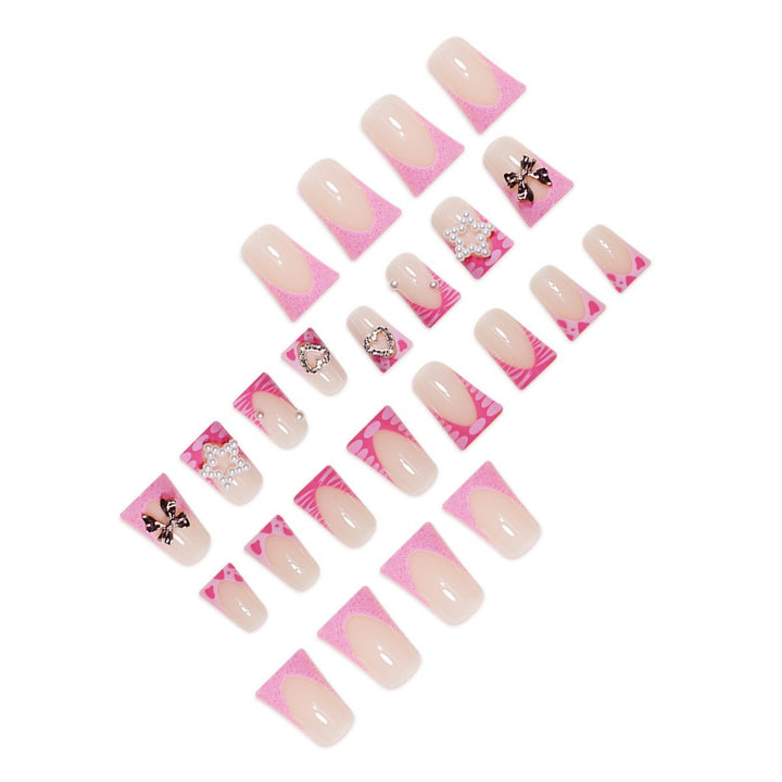 Decorative Press-On Nail Extensions with 3D Accents Bowlift
