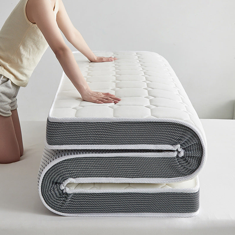 Foldable memory foam mattress topper with breathable mesh sides and quilted pillow top Bowlift