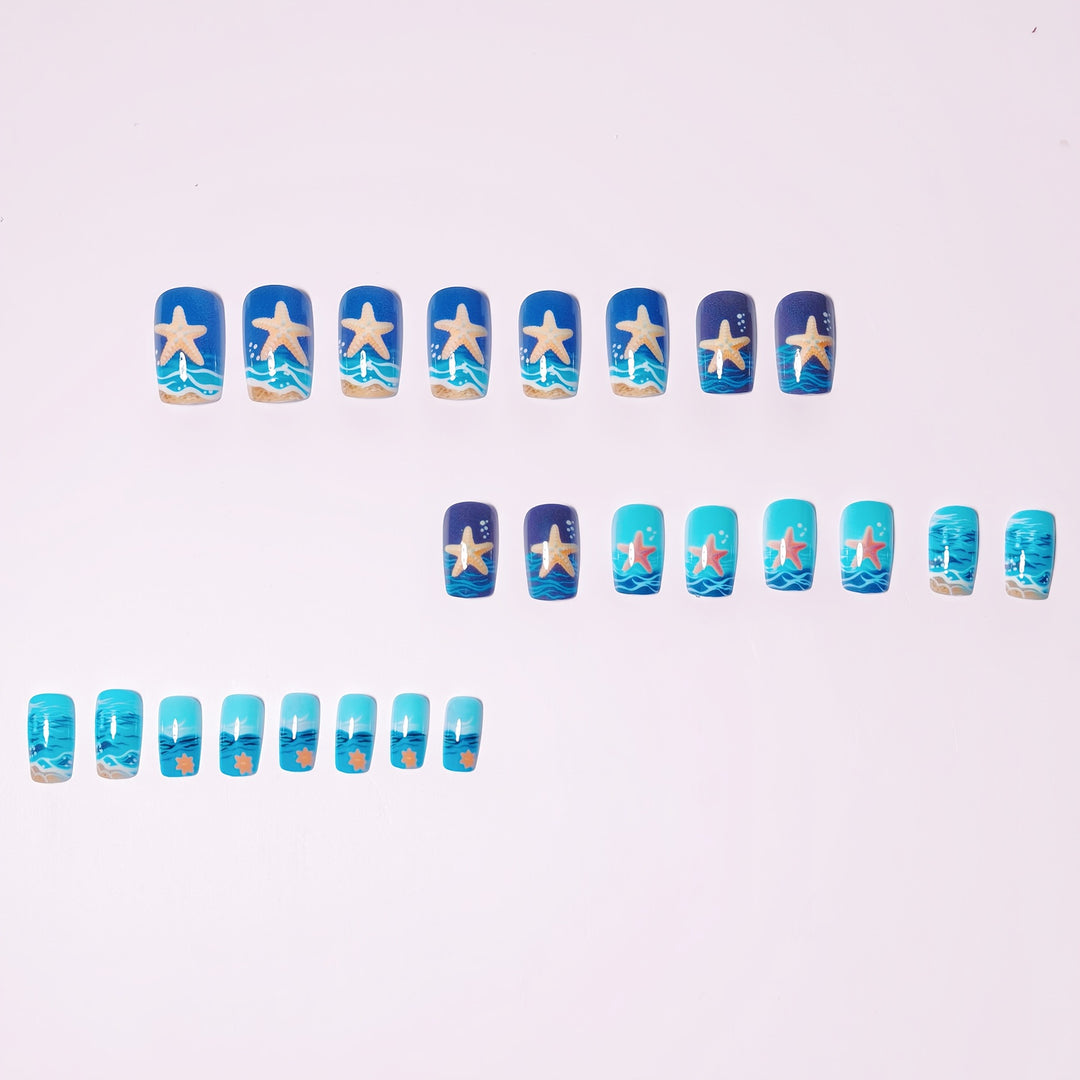 Artificial Nail Design Set with Maritime Motif Bowlift