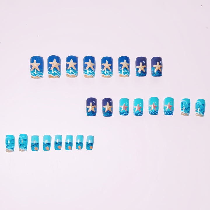 Nautical Themed 3D Acrylic Nail Art Bowlift