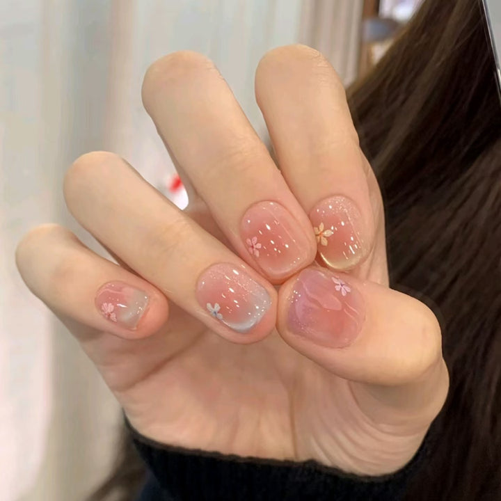 Floral Design Press-On Nails Bowlift