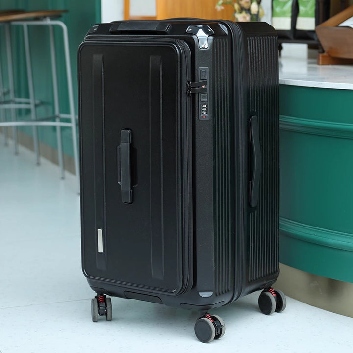 Premium Lockable Hard-Shell Rolling Suitcase