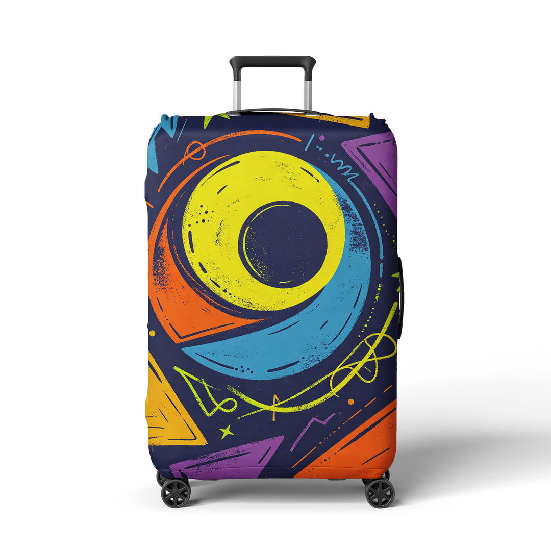 Women's suitcase cover with modern graphic design Bowlift
