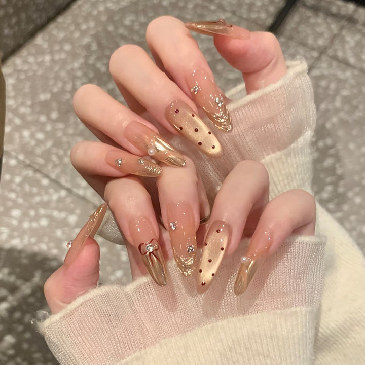 Elegant Gel Press-On Nail Set Bowlift