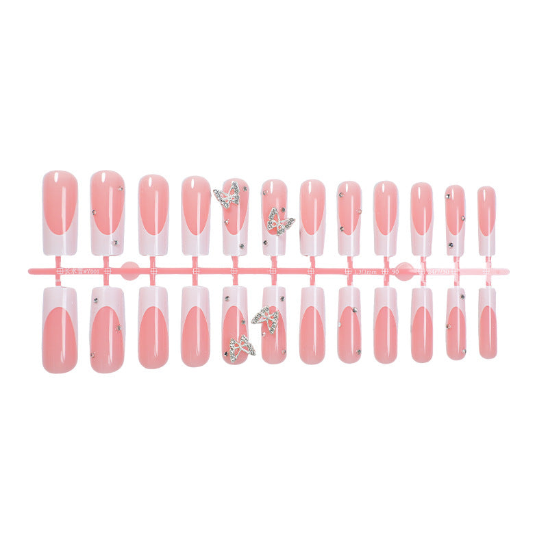Decorative Press-On Nail Kit with Butterfly Accents Bowlift