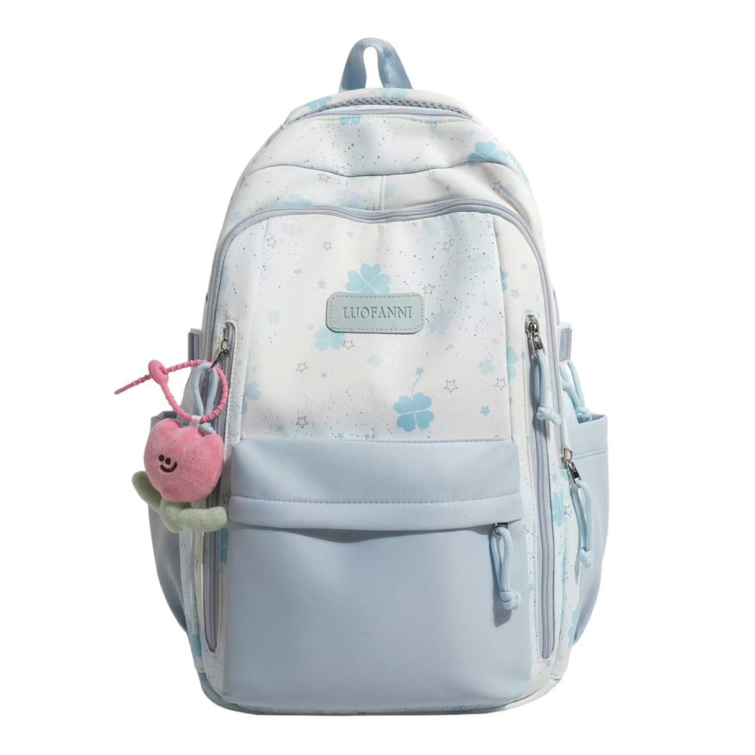 Versatile Floral Print Backpack Bowlift